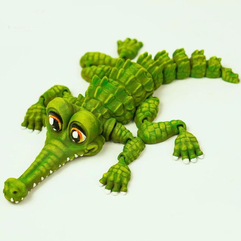 CUTE FLEXI FISH EATING CROCODILE ARTICULATED