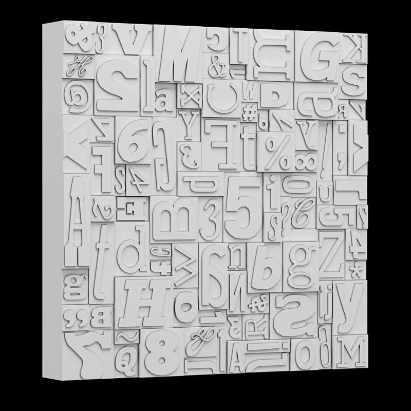 Glyph Panels Wall