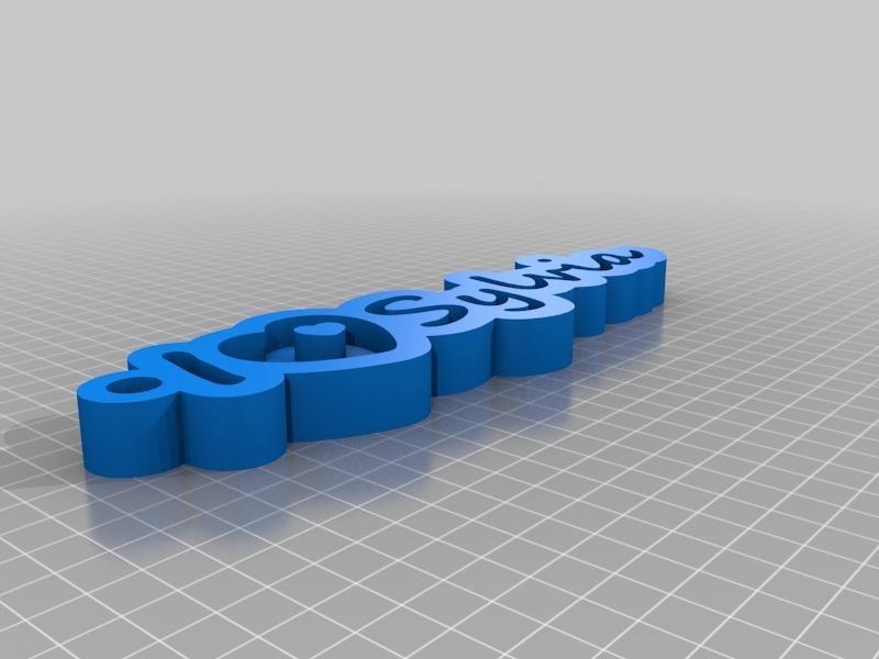 I_Love_Sylvia Keychain Nametag Hanger 14th Februari