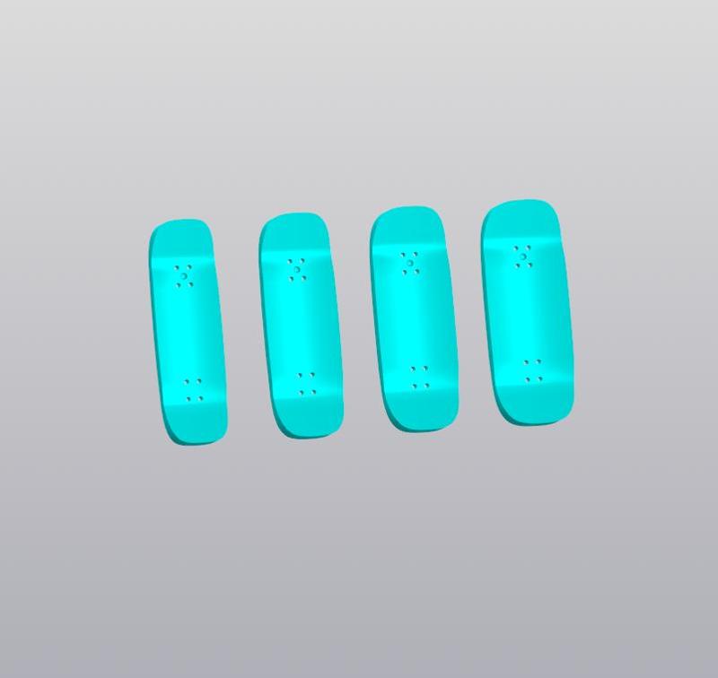 Shapes for Medium Fingerboard Mold