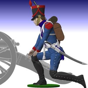 ARTILLEUR NAPOLEON -SERVANT CANON GRIBEAUVAL #3