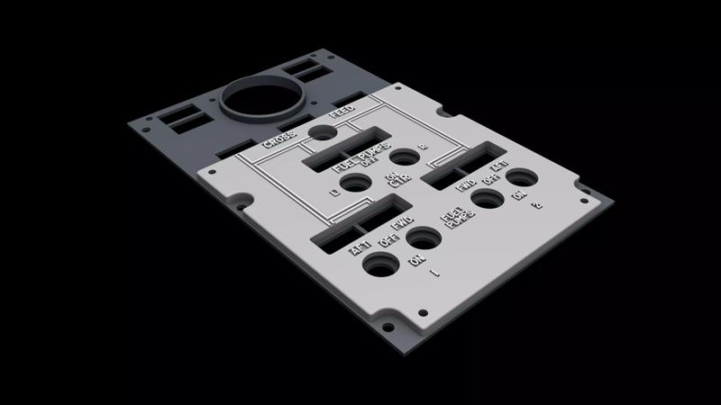 BOEING 737 OVERHEAD - FUEL PANEL