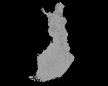 Topographic Map of Finland – 3D Terrain