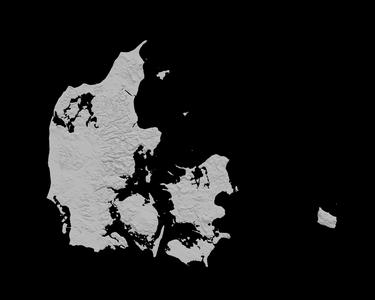 Topographic Map of Denmark – 3D Terrain