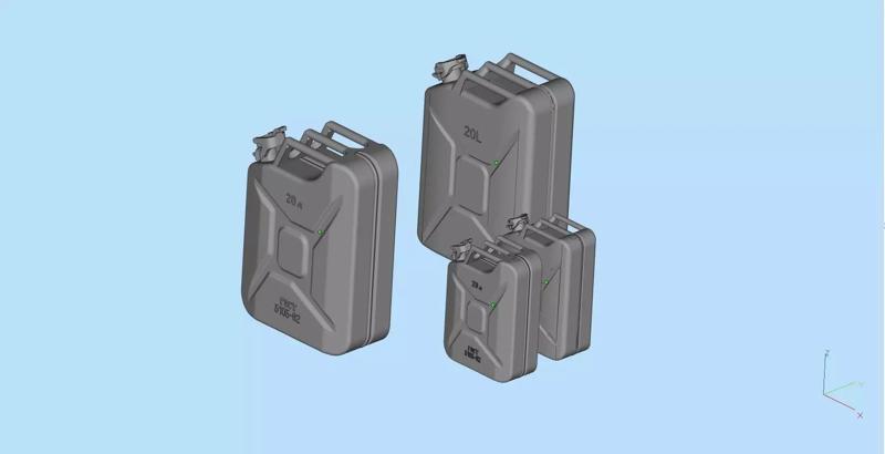 Metal petrol FUEL CANISTER  Jerry Can 3D models Printable