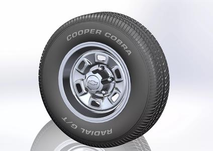 Wheels for scale model of Chevy Nova 1975