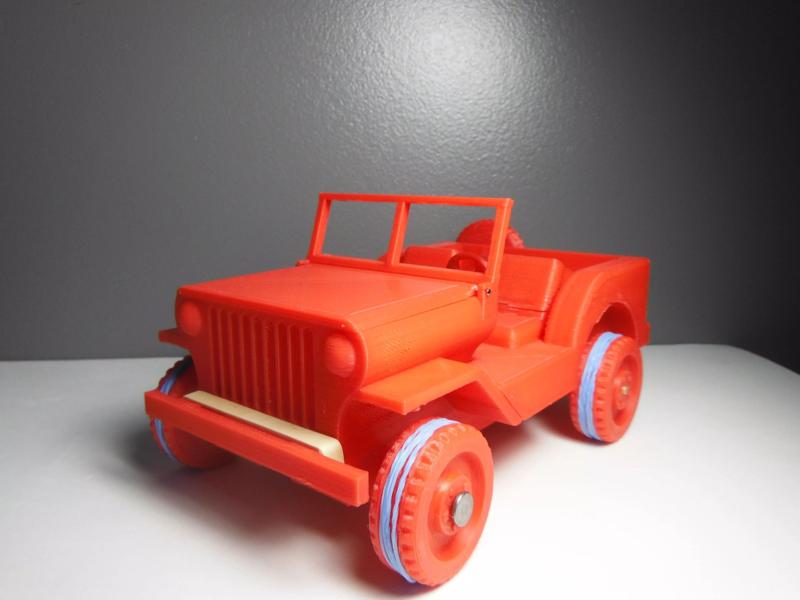 Wind Up Rubber Band Jeep