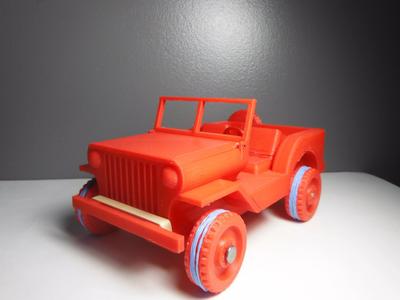 Wind Up Rubber Band Jeep