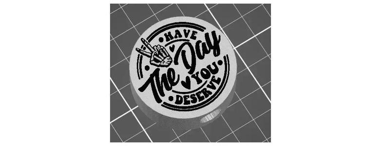 Have The Day You Deserve Skeleton Hand Peace Retro Font Straw Topper STL 3D Print File Fits Stanley 40 oz Tumbler