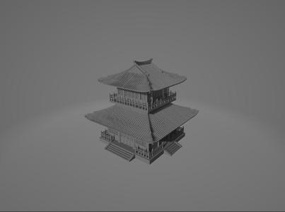 Chinese Temple – 3D Printable Traditional Pagoda-Style Temple Model