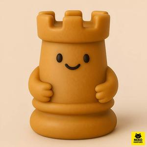 Cute Rook Chess Piece 3d Print Figurine