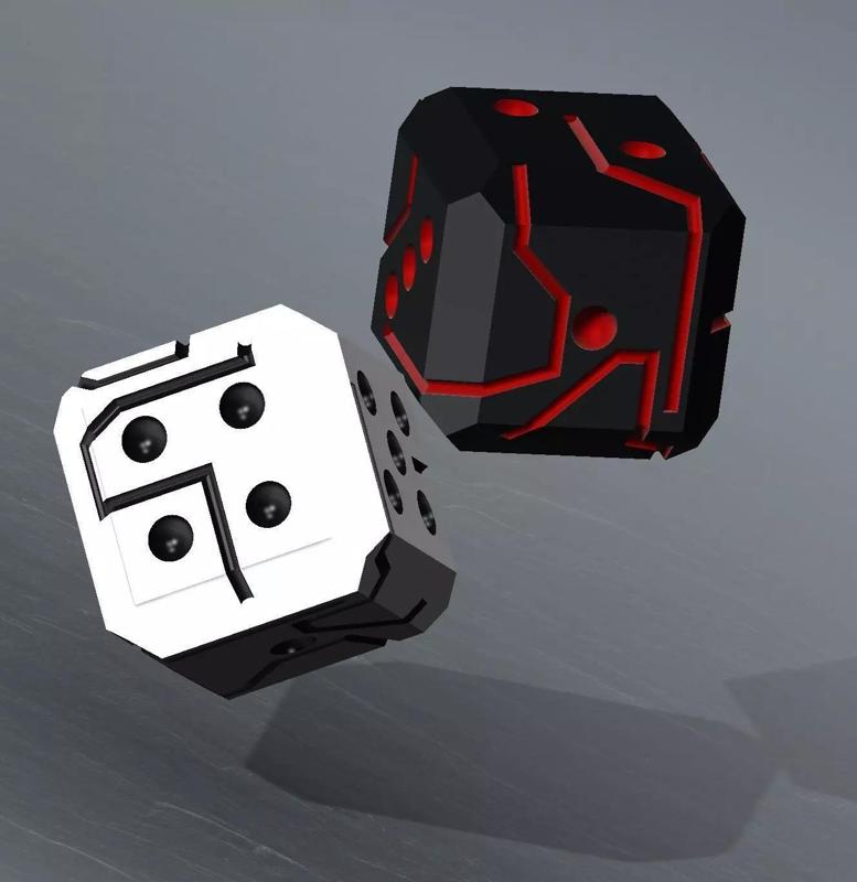 BLACK AND WHITE DICE