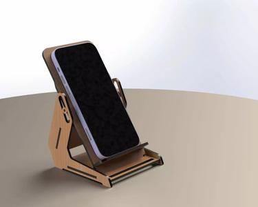 Phone stand mk4 3D Print or Laser cut model