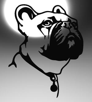 French Bulldog Head Line Art – Perfect for 3D Printing