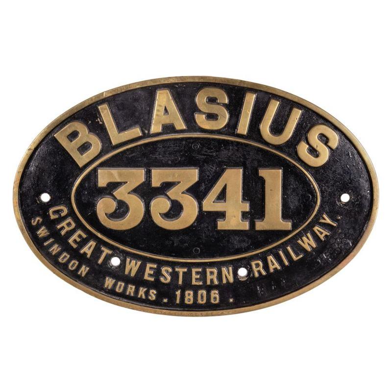 GWR Bulldog class Blasius 3341 Nameplate