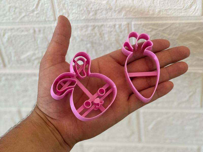 Cortador Pascoa Coelho e Cenoura - Easter Cookie