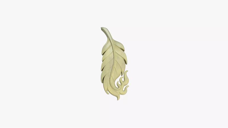 Phoenix Feather Keychai STL File Printable Magical Charm
