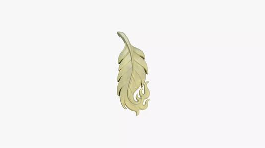 Phoenix Feather Keychai STL File Printable Magical Charm