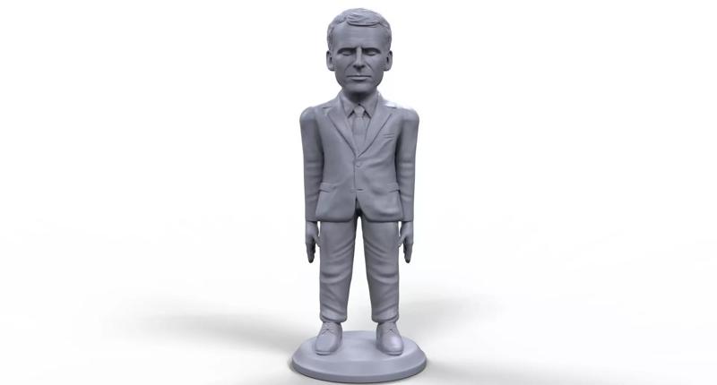 Emmanuel Macron stylized high quality 3D printable miniature