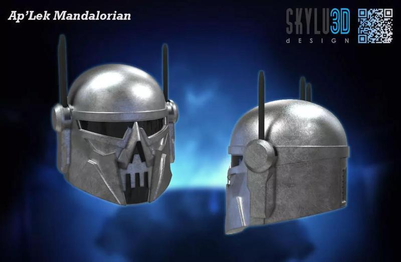 ApLek Mandalorian full size helmet and 6inch figure head