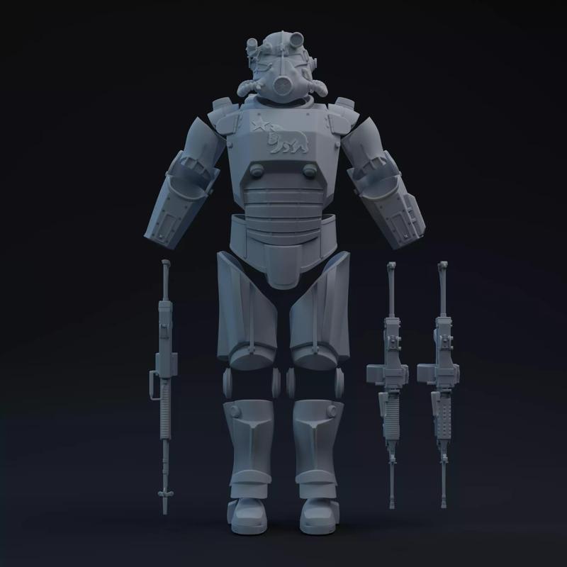 FNV NCR Salvaged PA One-Twelfth Scale Printable Kit