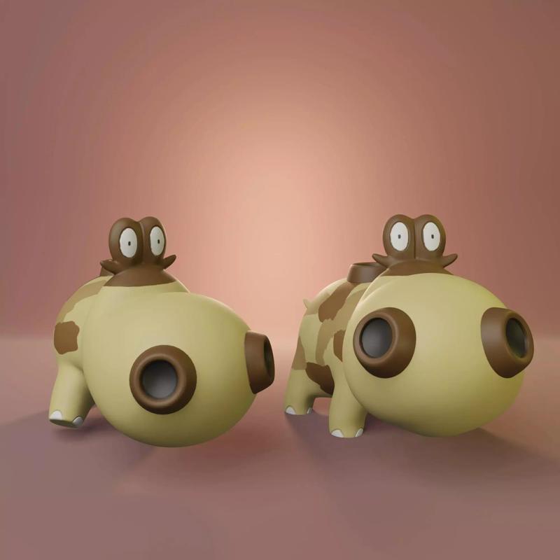 Pokemon -  Hippopotas with 2 different poses