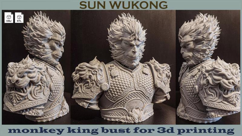 Monkey king bust