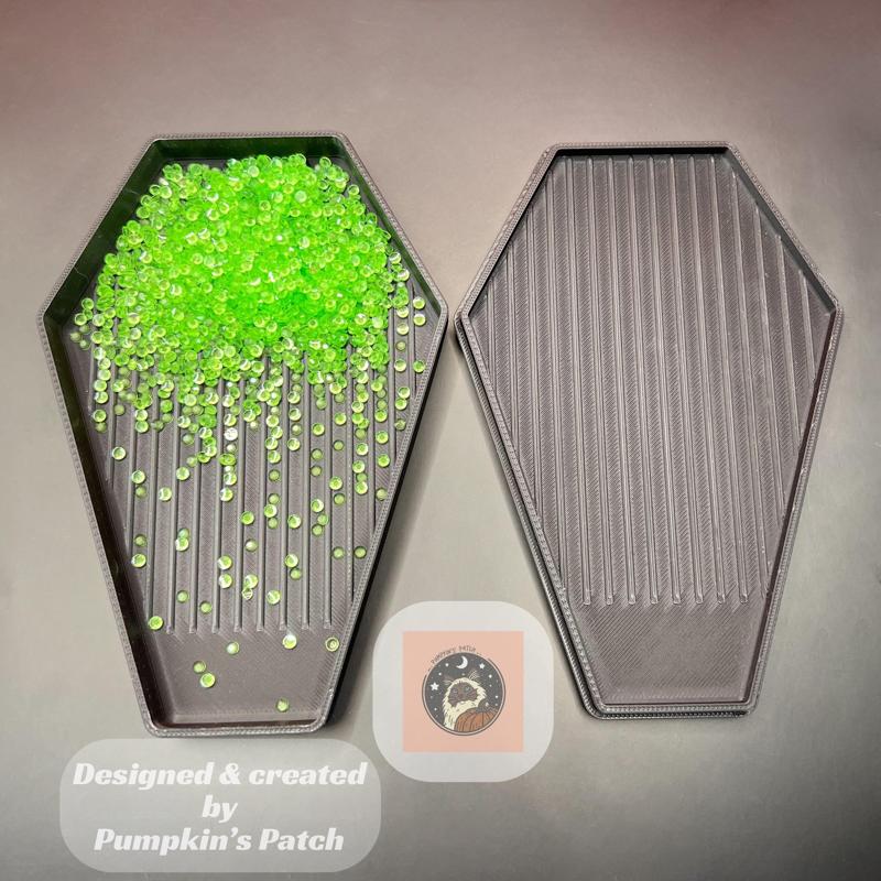 Coffin Shaped Rhinestone Storage Tray