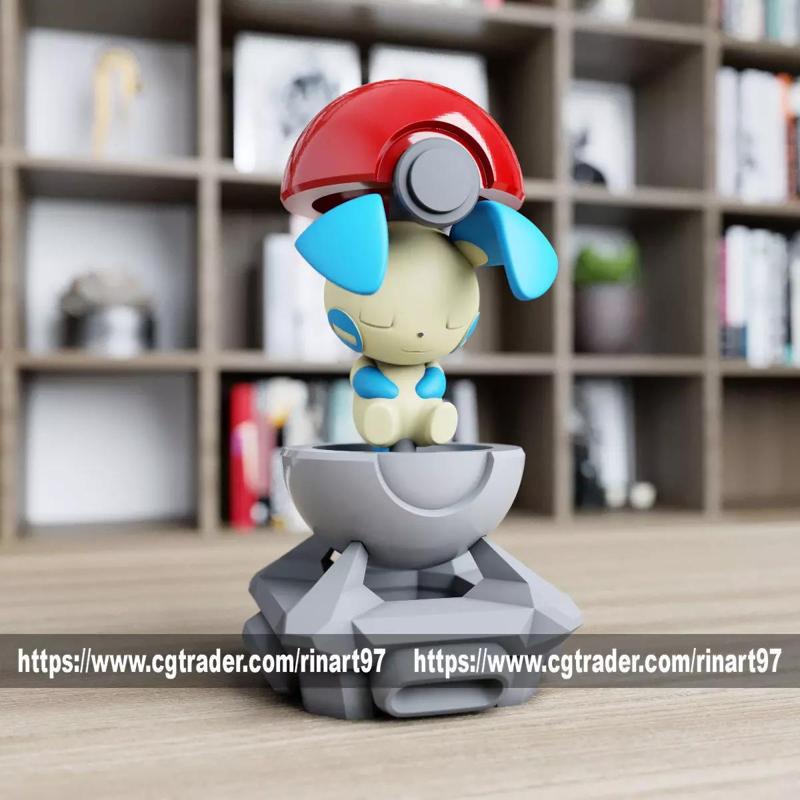 Minun in the pokeball from Pokemon