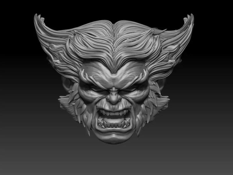 Marvels Beast X-man head sculpt for figure