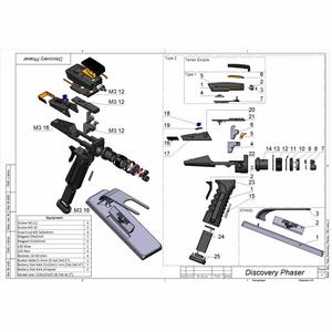Discovery Phaser - Star Trek - Printable 3d model - STL + CAD bundle - Personal Use