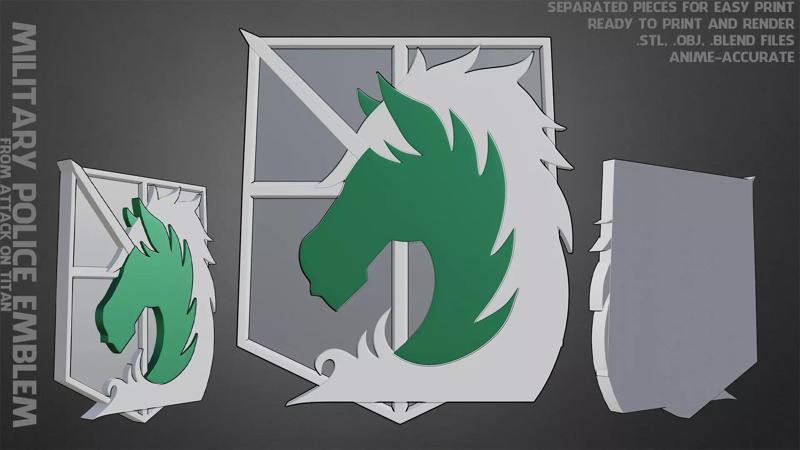 Attack On Titan Military Police Brigade Emblem Logo for Cosplay