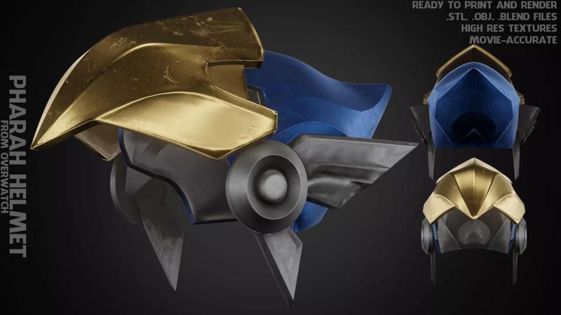Pharah Helmet for Cosplay