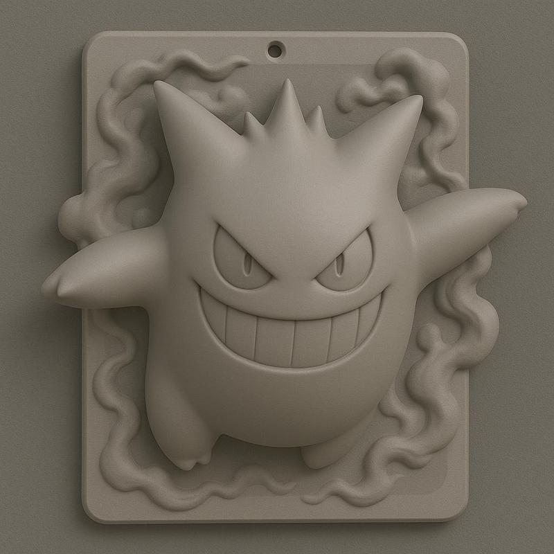 gengar head wall trophy animal 3d