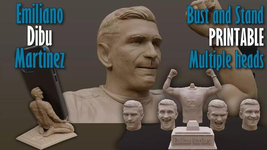 Dibu Martinez bust and stand Printable