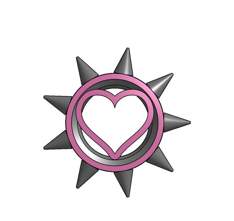 5/8” Heart With Spikes Plugs