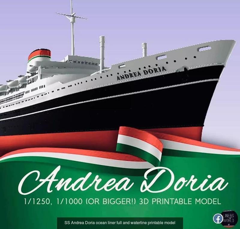 Andrea Doria and Stockholm printable models pack 3D Model Collection