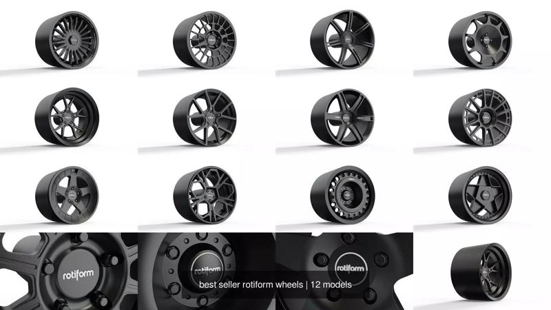 best seller rotiform wheels 3D Model Collection