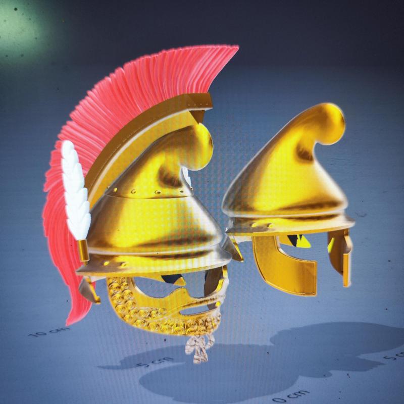 Two pirigian helmets for Playmobil pen head