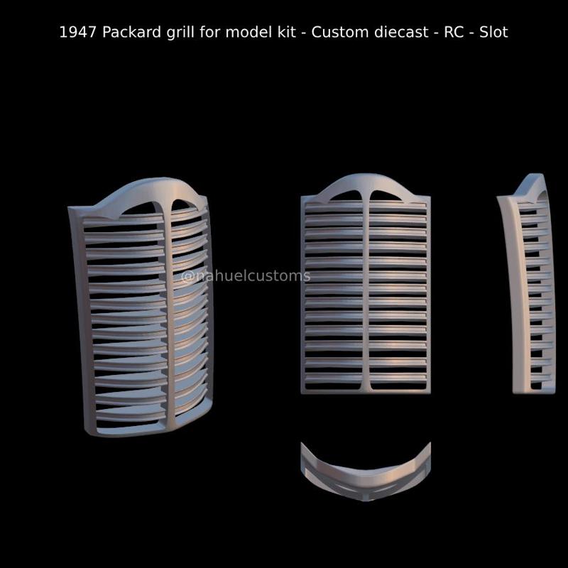 1947 Packard grill for model kit - Custom diecast - RC - Slot