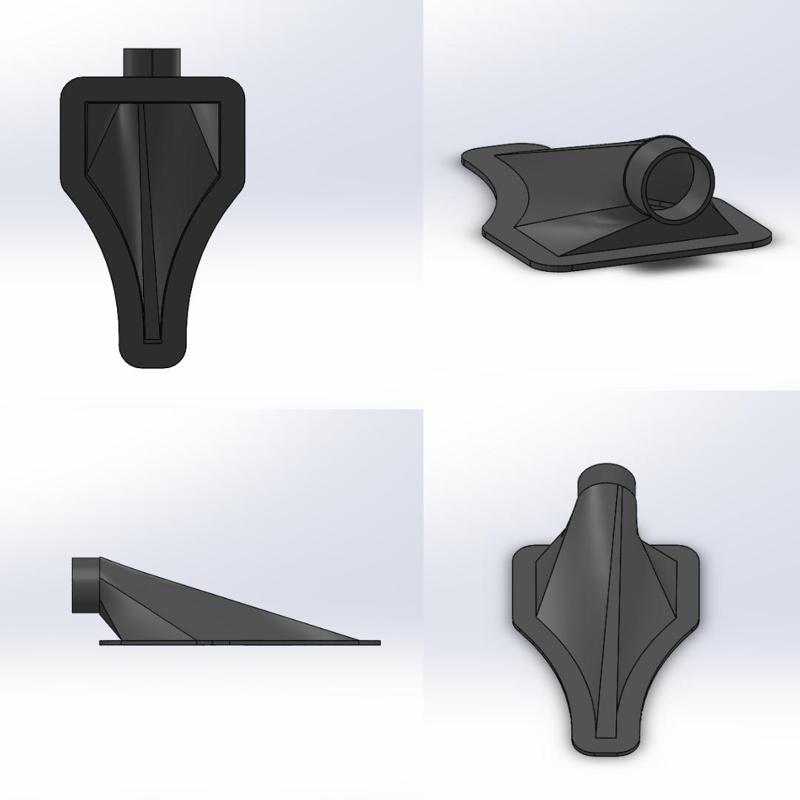 Naca duct air naca air intake with coupling 2 inch 2 inch release car project racing track brake cooling