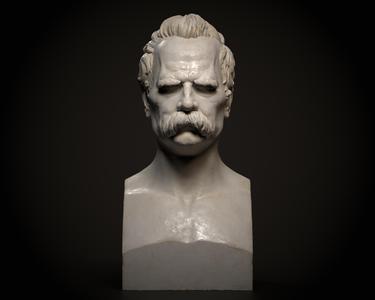 Friedrich Nietzsche Bust - 3D Print Ready Sculpture