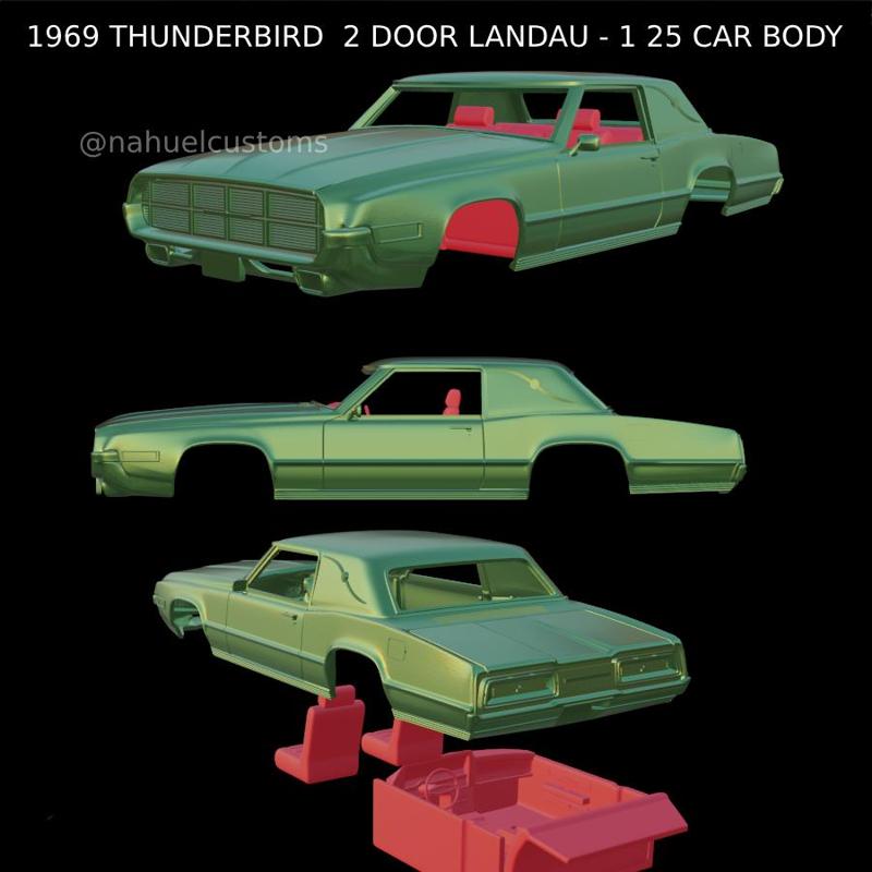 1969 THUNDERBIRD 2 DOOR LANDAU - 1 25 CAR BODY
