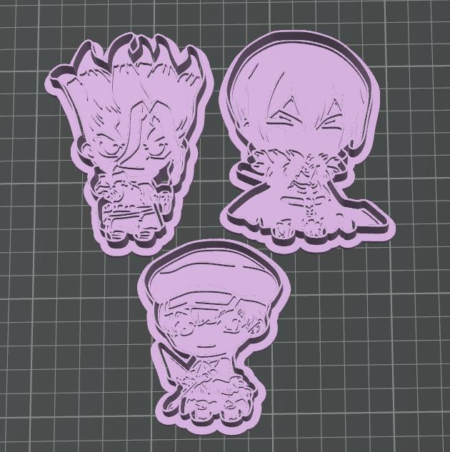 Dr Stone Senku Ukyo Hyuuga Cookie cutters