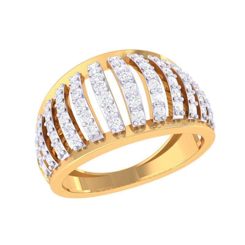 Printable 3D jewelry model of Lady diamond ring