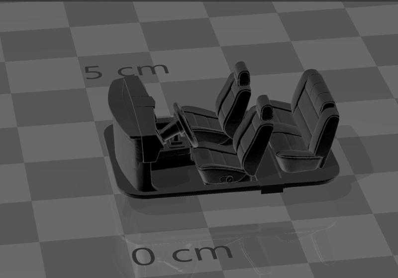 VW Golf Interior 1/64 scale - VW Golf Interior 1/64 scale STL