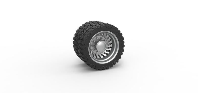Diecast Rear semi wheel for pickup Version 13 Scale 1:25