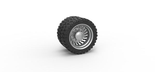 Diecast Rear semi wheel for pickup Version 13 Scale 1:25
