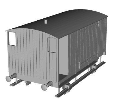 Garstang and Knott End Railway GOODS BRAKE VAN 1/148 scale
