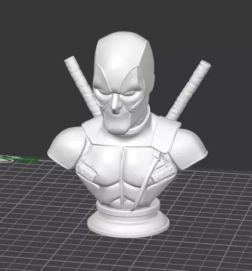 Deadpool Bust 3MF Digital Model 15cm Print Epic Marvel Antihero